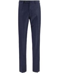 Germano - Tailored Virgin Wool Pants Fleece Ovis Aries - Lyst