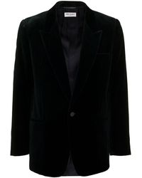 Saint Laurent - Dark Single-Breasted Jacket With Single Button In - Lyst