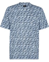 Fendi - T-Shirt J.Fringed Print Ff - Lyst