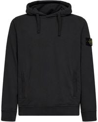 Stone Island - Lead Stretch Organic Cotton Hoodie - Lyst