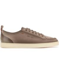 Santoni - Dove Grey Leather Montecarlo Sneakers - Lyst