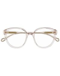 Chloé - Chloe Eyeglasses Square Full Rim, Shiny Frame And Clear Demo Lenses Lens Ch0127O004 - Lyst