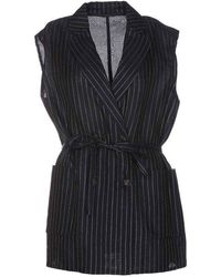 Brunello Cucinelli - Pinstripe Sleeveless Jacket With Belt - Lyst