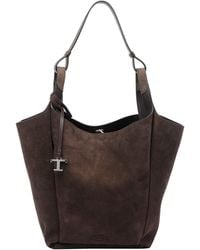 Tod's - Medium Suede Bucket Bag - Lyst