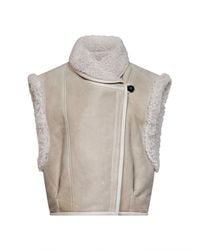 Isabel Marant - Ecru Sheepskin Alime-Gf Vest - Lyst