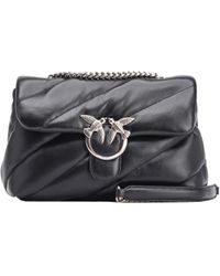 Pinko - Quilted Maxi Leather Top-Handle Bag - Lyst