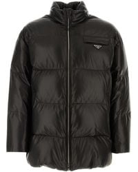 Prada - Nappa Leather Down Jacket - Lyst