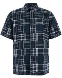 ERL - Short-Sleeve Check Cotton Shirt - Lyst
