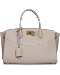 Ferragamo - Warm Taupe New Studio Soft Bag (L) Handbag - Lyst
