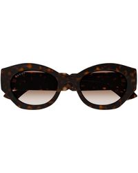 Gucci - La Piscine Oval-frame Sunglasses - Lyst