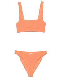 Hunza G - Xandra Crinkle-Effect Bikini - Lyst
