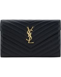 Saint Laurent - Monogram Wallet Lamb Ovis Aries Shoulder Bags - Lyst