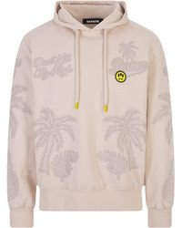 Barrow - Dove Hoodie With Front Logo And All-Over Graphics - Lyst