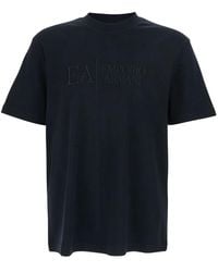 Emporio Armani - Crew Neck T-Shirt Embroidered Logo - Lyst
