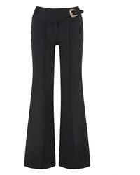 Versace Jeans Couture - High-Waist Wide-Leg Trousers Viscose - Lyst