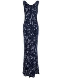 Le Plain - Long Dress With All-Over Polka Dot Motif - Lyst