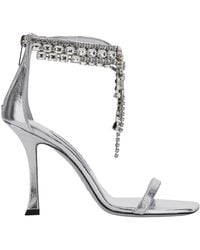 Jimmy Choo - 'Verity' Metallic Sandals With High Stiletto Heel - Lyst