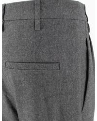 Brunello Cucinelli - Gray Wool Casual Pants - Lyst