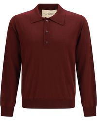 Valentino - Wool Polo With Vlogo Embroidery Merino Ovis Aries Shirts - Lyst