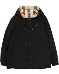 Burberry - Reversible Check Jacket Polyester - Lyst