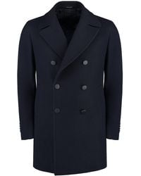 Tagliatore - C-stephan Wool Blend Double-breasted Coat - Lyst
