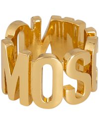 Moschino - Lettering Logo Lettering Logo Ring - Lyst