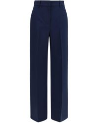 Weekend by Maxmara - Stretch Wool Palazzo Trousers Fleece Ovis Aries Knitwear - Lyst