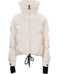 3 MONCLER GRENOBLE Synthetic White Chessel Short Down Jacket | Lyst