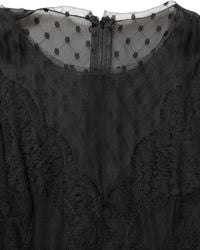 Dolce & Gabbana - Dolce & Gabbana Lace-Trimmed Silk Dress - Lyst
