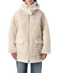 Urbancode - Reversible Faux Fur Coat With Hood - Lyst