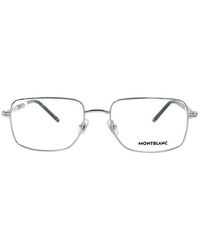 Montblanc - Eyeglasses Square Full Rim, Frame And Clear Demo Lens Mb0072O002 - Lyst