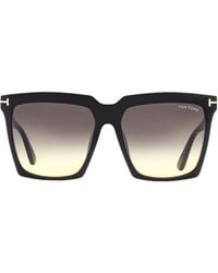 Tom Ford - Square Sunglasses Tf764 Sabrina-02 01B 58Mm Ft0764 Plastic (Acetate) - Lyst
