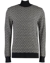 Balmain - Wool Blend Turtleneck Sweater - Lyst