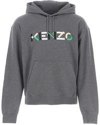 KENZO - Logo Hooded Sweatshirt - Lyst