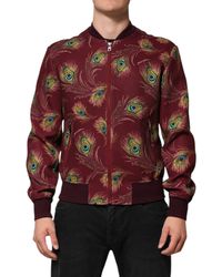 Dolce & Gabbana - Stunning Peacock Print Full Zip Jacket - Lyst