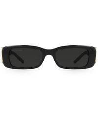 Balenciaga - Logo Rectangle Acetate Sunglasses - Lyst