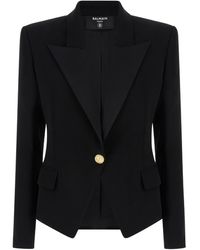 Balmain - Single-Breasted Blazer With One Button - Lyst