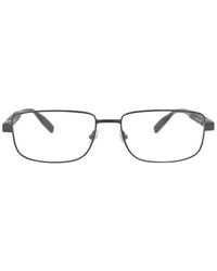 Montblanc - Eyeglasses Rectangle Full Rim, Ruthenium Frame And Clear Demo Lenses Lens Mb0034O004 - Lyst