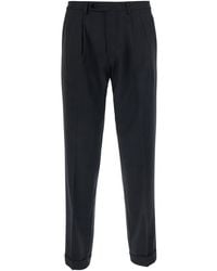 Michael Coal - Double Pleated Trousers Wool Blend - Lyst