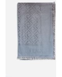 Fendi - Ff Silk And Wool Shawl - Lyst