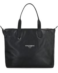 Dolce & Gabbana - Leather Shopper Bag - Lyst