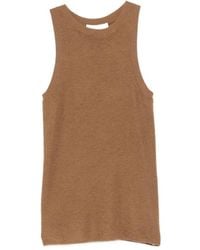 no_brand_found - Ribbed Knit Cashmere Tank Top Vests & Tops - Lyst