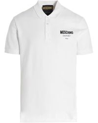L Moschino Polo T-Shirt Tee Gym No 1 Logo Signature White M XL XXL RRP £75 