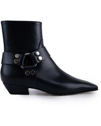 Liviana Conti - Leather Ankle Boot With Buckle - Lyst