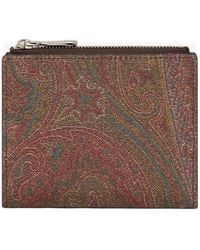 Etro - Paisley Jacquard Fabric Bifold Wallet With Zipped Coin Pocket - Lyst