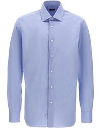 Barba Napoli - Stretch Cotton Poplin Shirt - Lyst