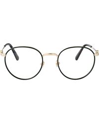 Moncler - Nero Lucido Metal Glasses - Lyst