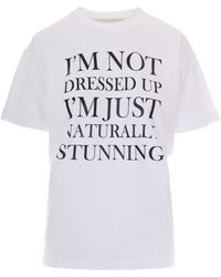 Elisabetta Franchi - Oversized Jersey T-Shirt With Bold Contrast Print - Lyst