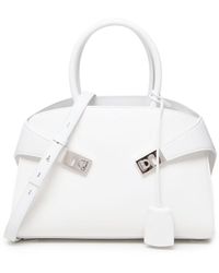 Ferragamo - Small Leather Hug Tote Bag - Lyst