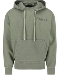 Amiri - Muted Hoodie With Kangaroo Pocket And Drawstring Hood - Lyst